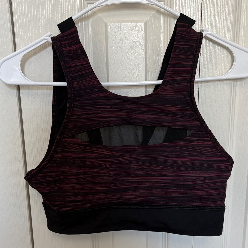 Lululemon Athletica Black and Red Sports Bra